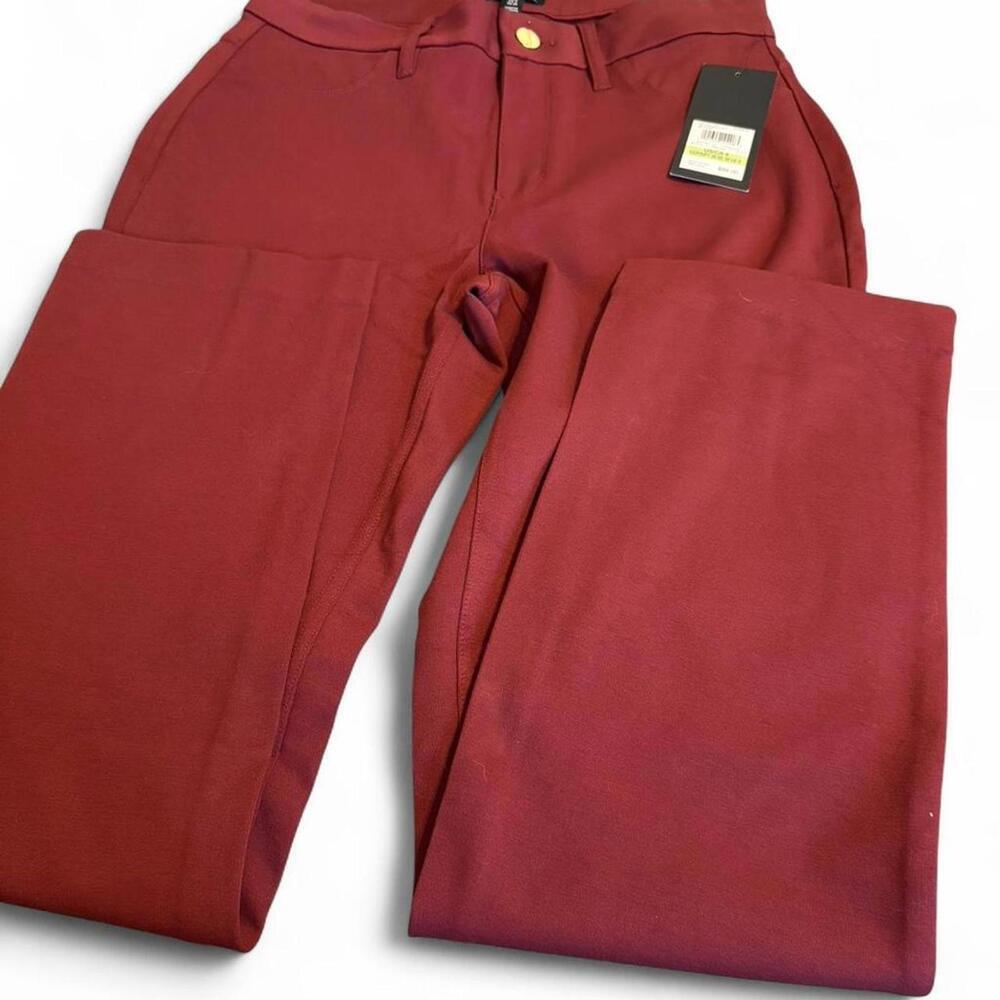 Jones New York burgundy high-waisted skinny pants Size 4 NEW - Picture 1 of 7